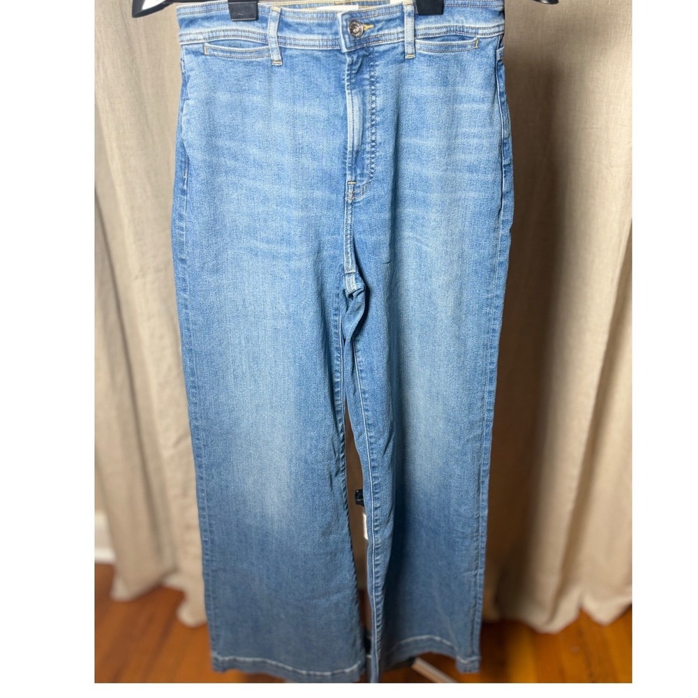 Everlane The High-Key Jean Light Indigo High Rise Wide Leg Denim Size 28 NWT